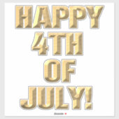 Gelukkige 4th van Juli contour sticker (Vel)