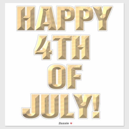 Gelukkige 4th van Juli contour sticker (Vel)