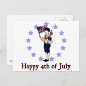 Gelukkige 4th van Juli  Kunst Briefkaart (Voorkant / Achterkant)