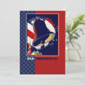 Gelukkige 4th van Juli  Liberty Bell Kaart (Staand voorkant)