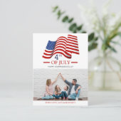 Gelukkige 4th van Juli Onafhankelijkheidsdag Ameri Briefkaart (Staand voorkant)