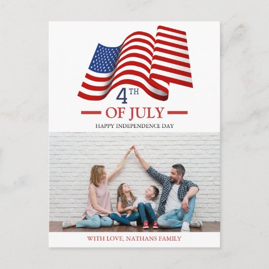 Gelukkige 4th van Juli Onafhankelijkheidsdag Ameri Briefkaart (Voorkant)