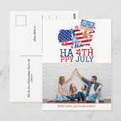 Gelukkige 4th van Juli Onafhankelijkheidsdag Ameri Briefkaart (Voorkant / Achterkant)