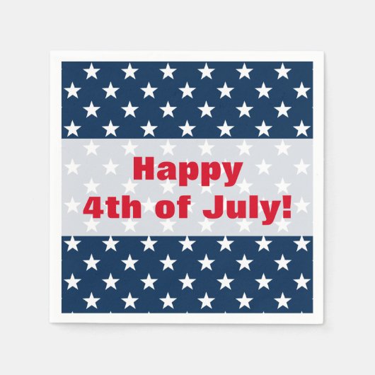Gelukkige 4th van Juli Onafhankelijkheidsdag parti Servetten (Voorkant)