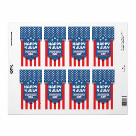 Gelukkige 4th van juli Onafhankelijkheidsdag van A Etiket