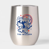 Gelukkige 4th van juli Patriottische Retro Typogra (Achterkant)