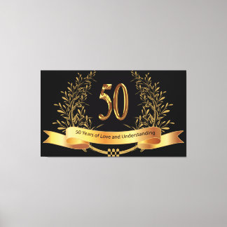 Gelukkige 50e Bruiloft Jubileum Canvas Prints