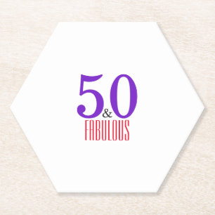 Gelukkige 50e fantastische verjaardagsfeestje kartonnen onderzetters