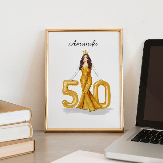 Gelukkige 50e verjaardag poster