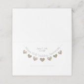 Gelukkige 50ste huwelijksdag met gouden harten (Buitenkant ongevouwen)