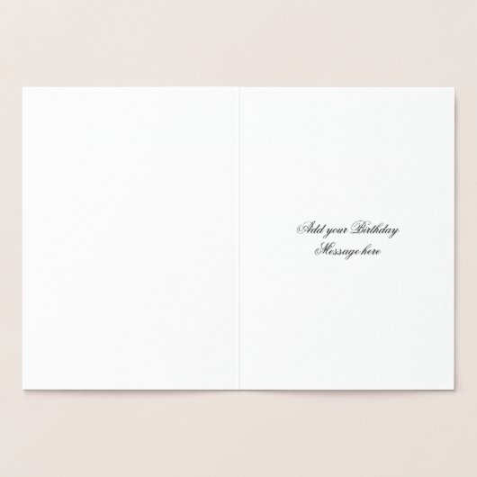 Gelukkige 50ste verjaardag Elegant Folie Kaarten (Binnen)