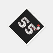 Gelukkige 55e verjaardag op zwarte servetten (Hoek)