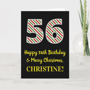 Gelukkige 56ste verjaardag & Prettig Kerstfeest, A Kaart