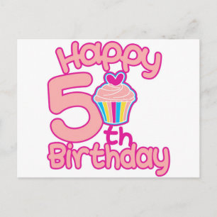 Gelukkige 5e verjaardag! briefkaart