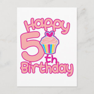 Gelukkige 5e verjaardag! briefkaart