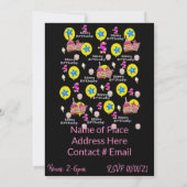 Gelukkige 5e Verjaardag Uitnodiging Verjaardag #5 (Achterkant)