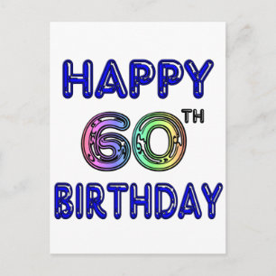 Gelukkige 60e verjaardag geschenken in ballon lett briefkaart