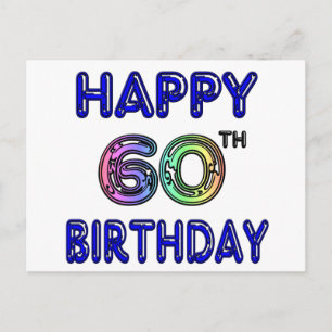 Gelukkige 60e verjaardag geschenken in ballon lett briefkaart