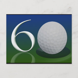 Gelukkige 60e verjaardag voor golfnoot briefkaart