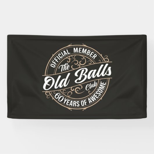 Gelukkige 60ste verjaardag, pap spandoek (Horizontaal)