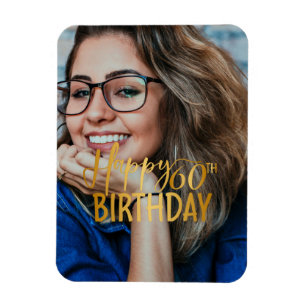 Gelukkige 60ste Verjaardag Script gepersonaliseerd Magneet
