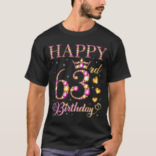 Gelukkige 63ste verjaardag 63 jaar oude mannen vro t-shirt