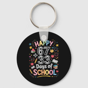 Gelukkige 67+33 dagen van school wiskunde 100 dage sleutelhanger