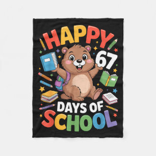 Gelukkige 67 dagen op school Groundhog Day leraar Fleece Deken