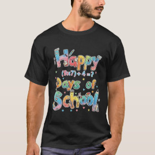 Gelukkige 67 dagen school wiskunde vergelijking le t-shirt