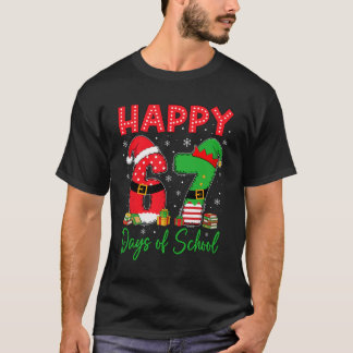 Gelukkige 67 dagen van school Zes Zeven 67 Kerstmi T-shirt