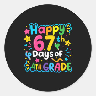 Gelukkige 67e Dag Van De 4e Klas School Meme 67 Ki Ronde Sticker