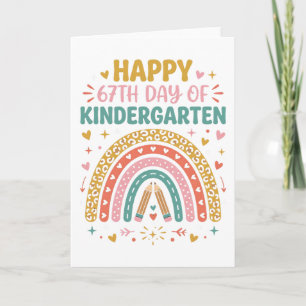 Gelukkige 67e kleuterleidster-dag Rainbow Kaart
