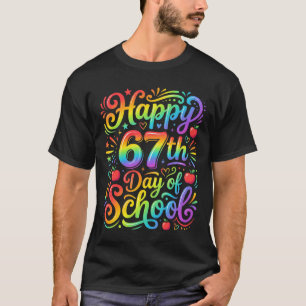 Gelukkige 67e Schooldag Regenboog Leraar T-shirt
