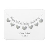 Gelukkige 70e bruiloft Jubileum Platinum Mum & Pap Magneet (Horizontaal)