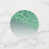 Gelukkige 70e verjaardag Chic Falling Green Glitte Confetti (Kleine voorkant)