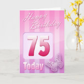 Gelukkige 75e verjaardag Grootmoeder Oma Kaart (Gele Bloem)