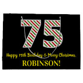 Gelukkige 75e Verjaardag & Vrolijke Kerstmis, Doua Groot Cadeauzakje (Achterkant)