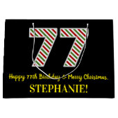 Gelukkige 77e Verjaardag & Vrolijke Kerstmis, Doua Groot Cadeauzakje (Voorkant)