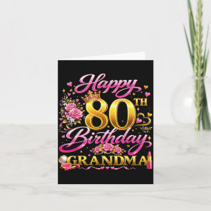 Gelukkige 80e verjaardag oma 80 en fantastisch 80 kaart