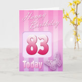 Gelukkige 83e verjaardag Grootmoeder Oma Kaart (Gele Bloem)