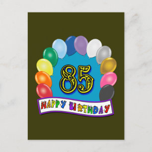 Gelukkige 85ste Verjaardag met Ballonnen Briefkaart