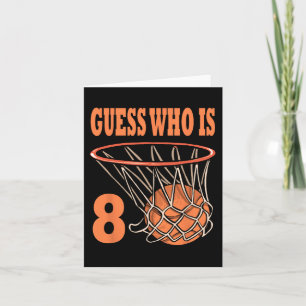 Gelukkige 8e Verjaardag 8 Jaar Oud Basketbal 8e Ge Kaart