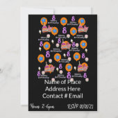 Gelukkige 8e verjaardag uitnodiging Verjaardag #8  (Achterkant)