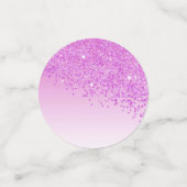 Gelukkige 90ste verjaardag Chic Falling Pink Glitt Confetti (Kleine voorkant)