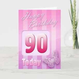 Gelukkige 90ste verjaardag Grootmoeder Oma Kaart