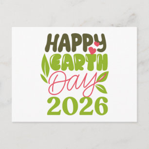 Gelukkige aarddag 2026 briefkaart