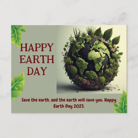 GELUKKIGE AARDE VERJAARDAG Ansichtkaart Briefkaart (Voorkant)