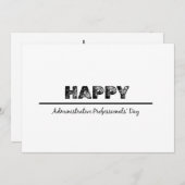 Gelukkige administratieve professionals dag kaart (Voorkant / Achterkant)