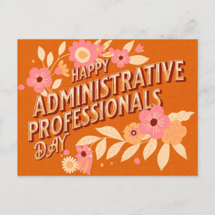 Gelukkige administratieve professionals dag Vintag Feestdagenkaart