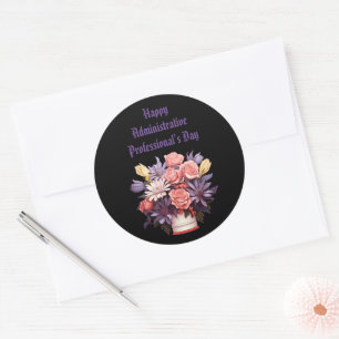 Gelukkige Administratieve Professionals Dank u kaa Ronde Sticker